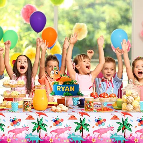 PHOGARY Dinosaur Tablecloth 3 Pack for Kids Party