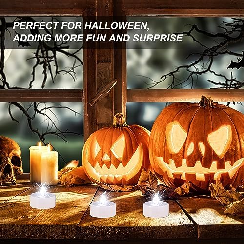 AGPTEK 24 PCS LED Tealights Flameless Candles for Wedding Birthday Party - White