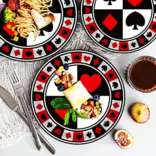 Casino Party Supplies 60Pcs Poker Tableware Set for 20 Guests