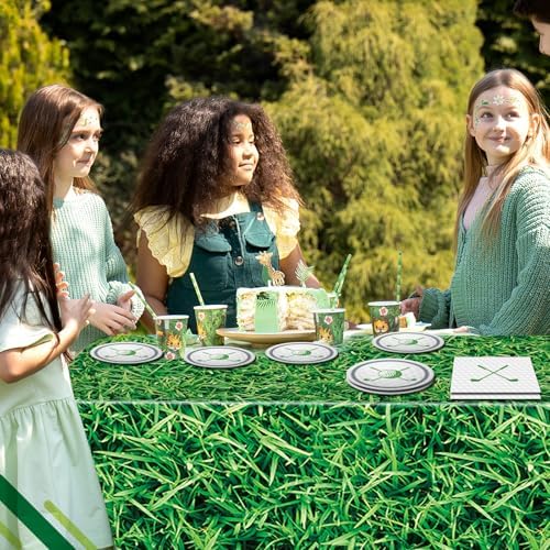 Golf Party Plates Napkins Tablecloth Set 41PCS