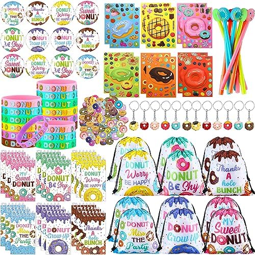 Paterr 140Pcs Donut Party Favors Supplies Pack