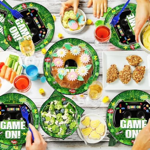 10th Birthday Video Game Party Tableware Set 24 Pieces
