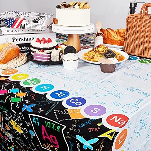 Jecery Science Themed Tablecloth Rectangular 51x87 Inch 3 Pcs